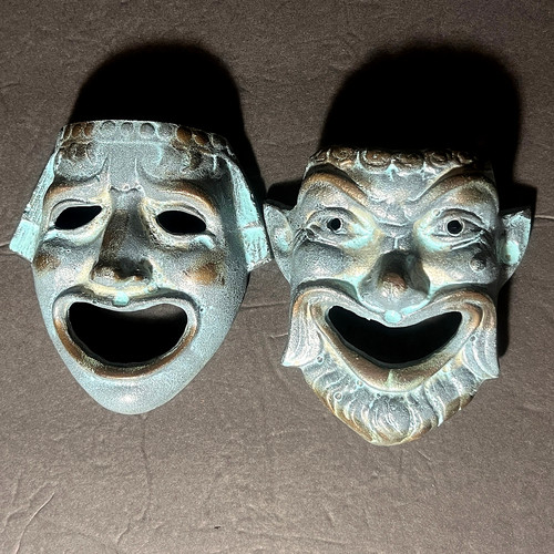 Vtg cast bronze greek style - cast,