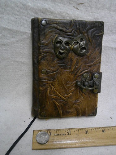 Antique journal leather - ",
