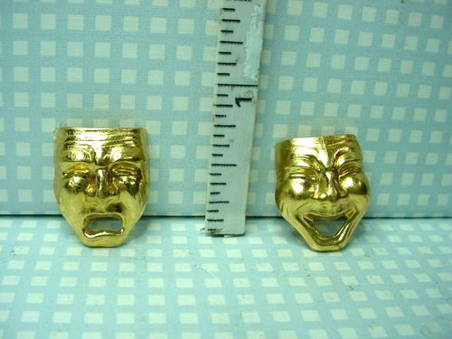 Miniature comedy tragedy masks - miniature,