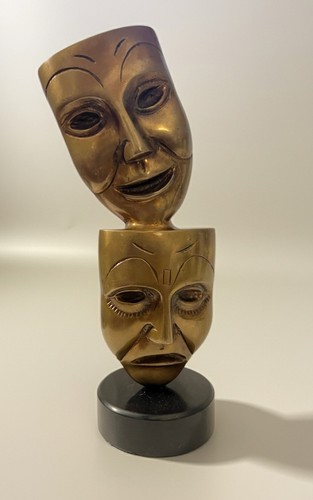 Vintage brass comedy tragedy - brass,
