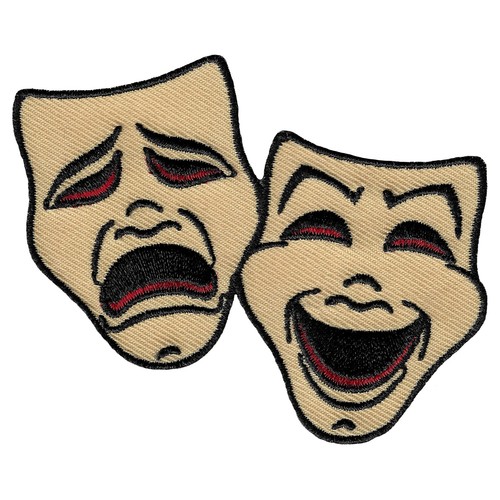 Comedy tragedy masks iron - tragedy,