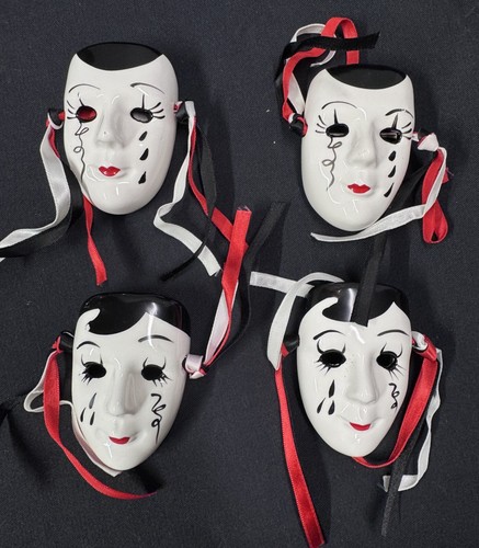 Vintage ceramic comedy tragedy - vintage,